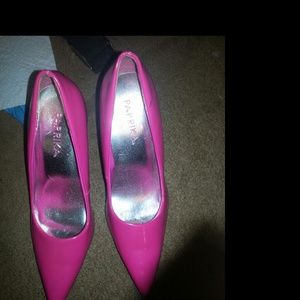 Hot pink and silver paprika heels worn only once!