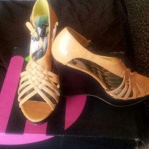 Mustard Yellow wedges(never worn)