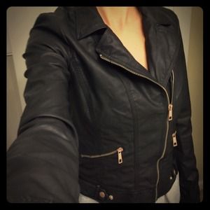 Zara Faux Leather Biker Jacket NWT