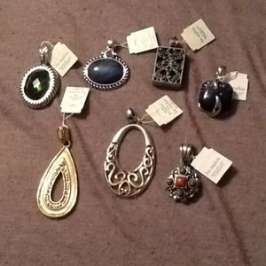 Set of 7 Lia Sophia necklace pendants.