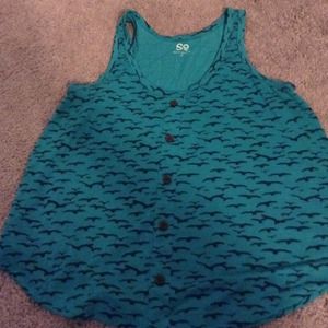 Print flowy short tank