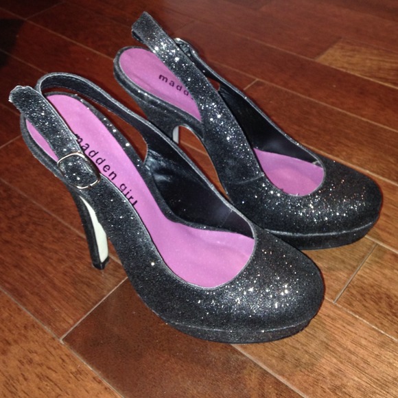 Madden girl black sparkly pumps