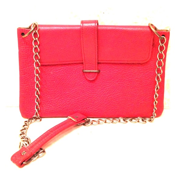 RESERVED Vintage red leather handbag