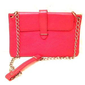 RESERVED Vintage red leather handbag
