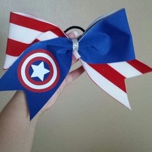 Captain America cheer bow