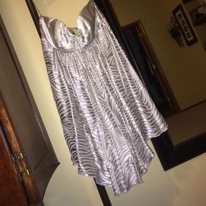 Express Silk Zebra Print Dress