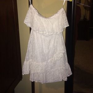 White Crochet Summer Dress