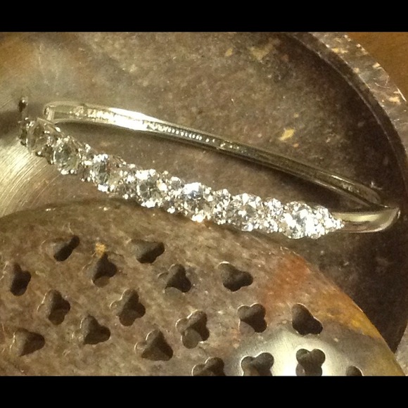CZ diamond sterling silver bracelet