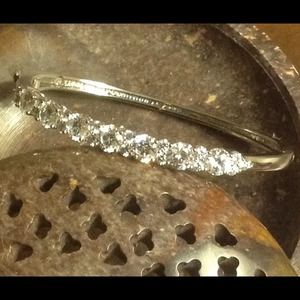 CZ diamond sterling silver bracelet