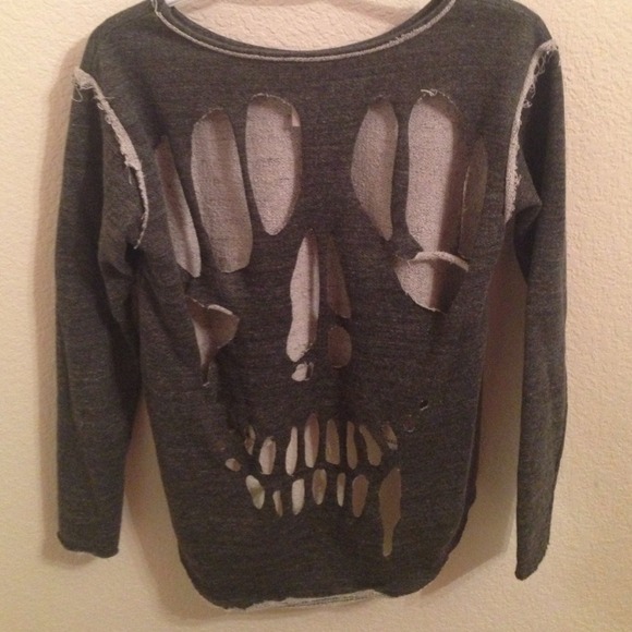 Skull Cut-Out Sweater