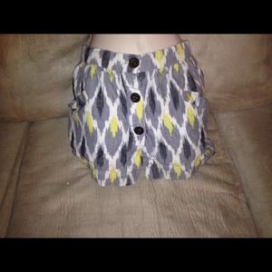 Black white yellow skirt