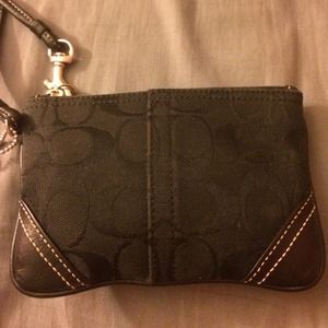Black authentic coach wristlet