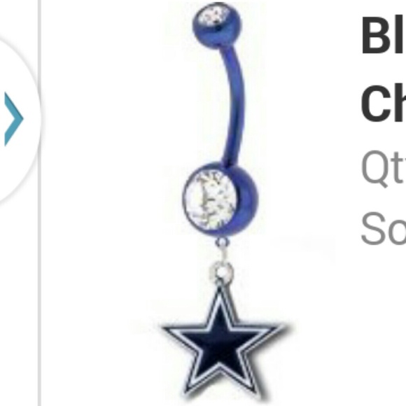 Dallas cowboy belly ring
