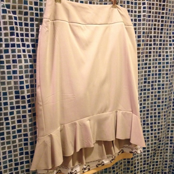 Khaki career wear skirt