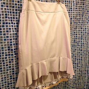 Khaki career wear skirt