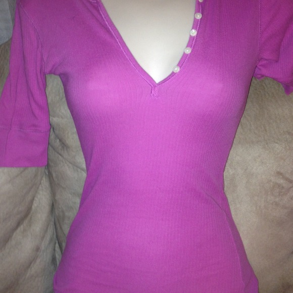 Hot pink button shirt