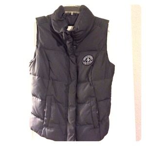 Blue/gray down vest by Abercrombie & Fitch