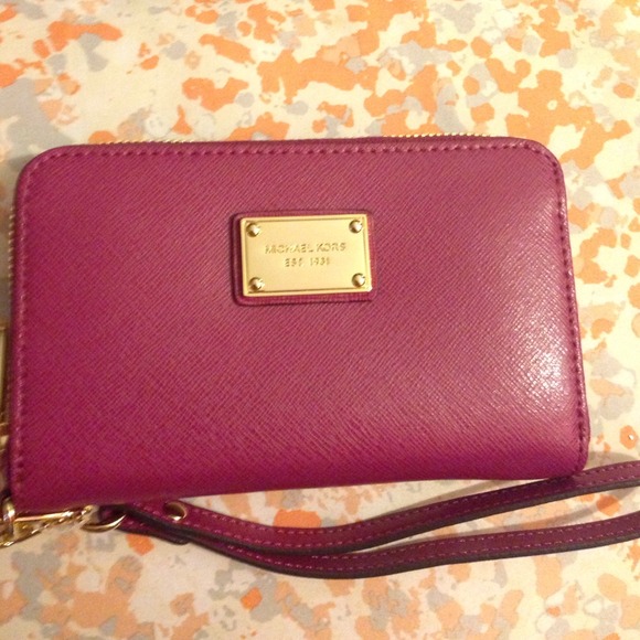 Burgundy Pink Wallet Clutch