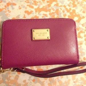 Burgundy Pink Wallet Clutch