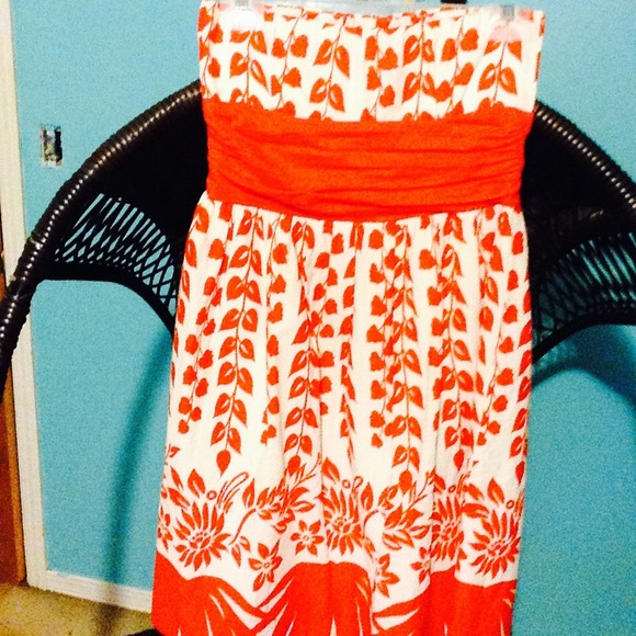 Dresses Strapless To The Knee Red White Dress 4 Sale Poshmark