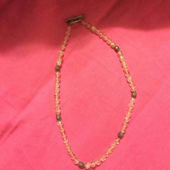 Light pink handmade necklace