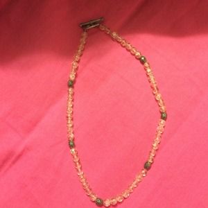 Light pink handmade necklace
