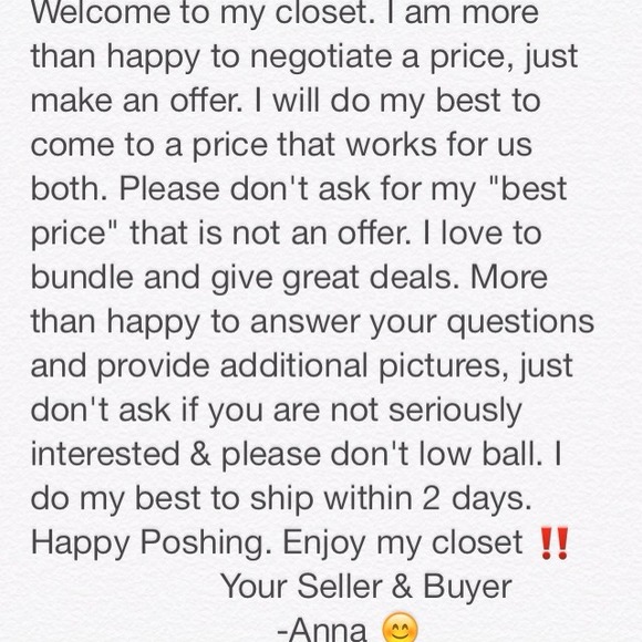 Thanks for shopping my closet 😊