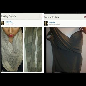 Scarf/bebe green top