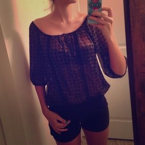 ✋TRADED! See through dark blue shirt