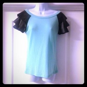 🌟SALE🌟DC Boutique Mint & Black Faux Leather