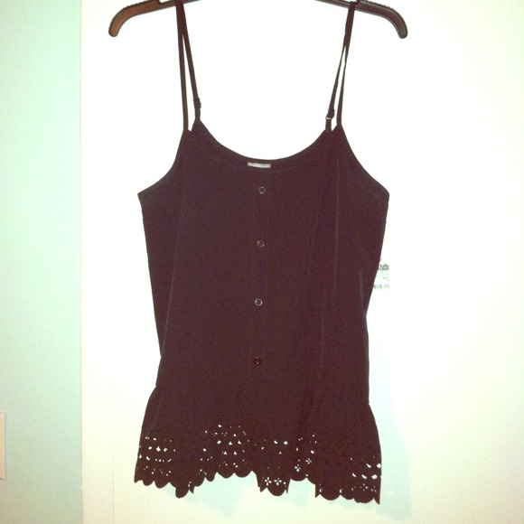 Charlotte Russe Black Tank with decorative bottom