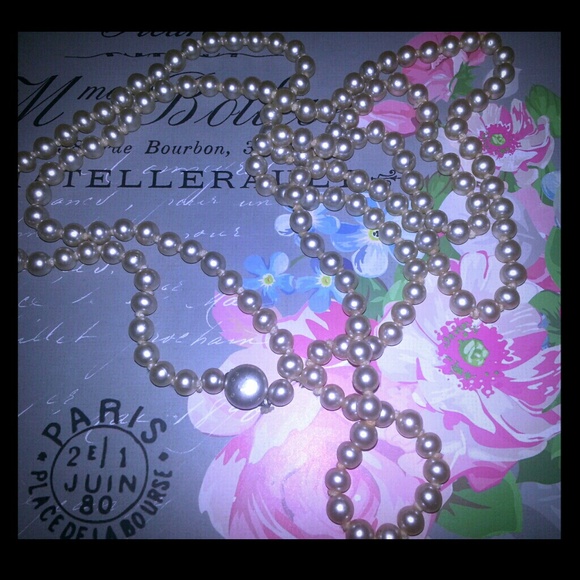 Vintage 54in. Pearl Neacklace