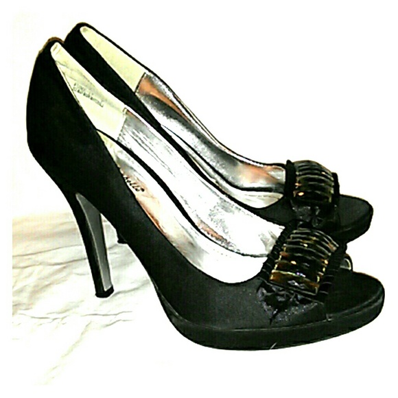 Black Open Toe heels