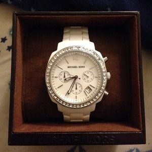 Michael Kors MK 5079 White Mid Sized Acrylic Glitz
