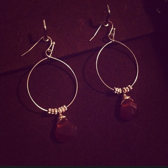 Gold and amber earrings
