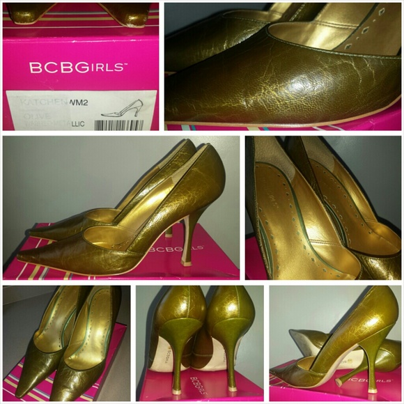 BCBGirls KATCHEN Genuine Leather Pointed Toe Pumps