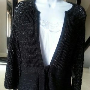 TAHARI NWT Black & Gold Kegan Sweater