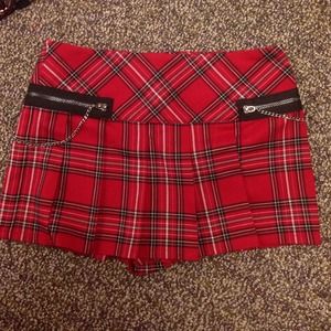 Plaid skort