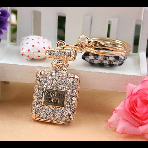 CHANEL Accessories - 💕 RHINESTONE PERFUME KEYCHAIN 💕