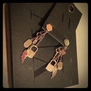 Silver A|X earrings