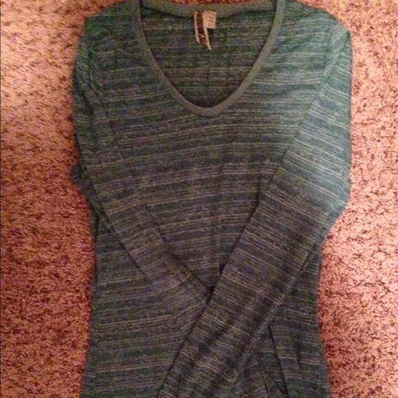 BKE Long sleeve striped green Shirt