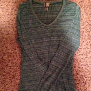 BKE Long sleeve striped green Shirt