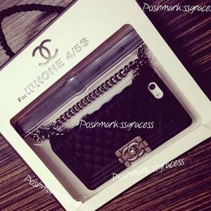 Black i phone 5 case chanel le boy