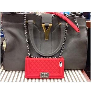 Chanel boy iphone 5 case red