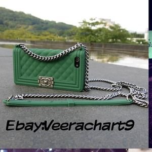 Chanel boy iphone 5 case green