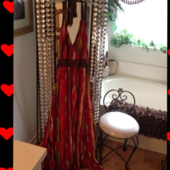 Sassy halter maxi dress