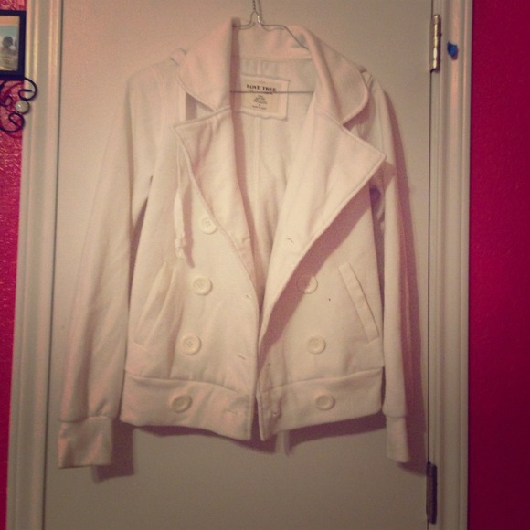 White pea'coat style jacket
