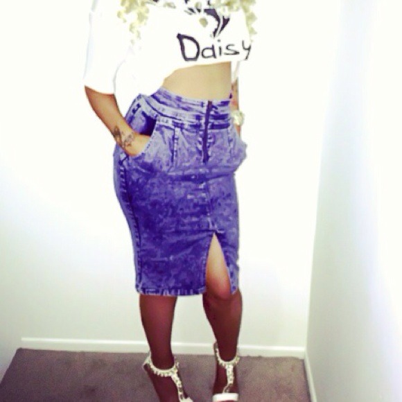 🌻High wasted jean pin skirt 🌻