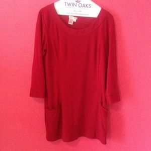 Sophie max red shift mini dress