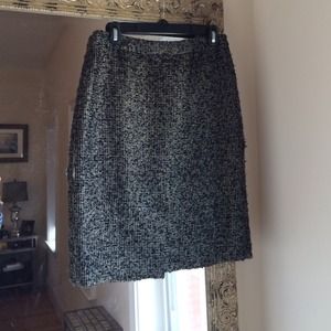 J. Crew pencil skirt in black, white & gold size 2